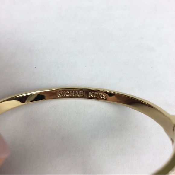 Michael Kors Gold Padlock Charm Bangle - Picture 3 of 7